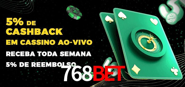 Promoções do cassino ao Vivo 768bet